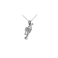 Trumpet Charm Necklace in Sterling Silver product