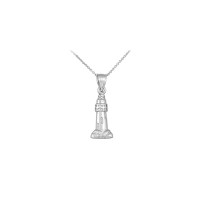 Lighthouse Charm Necklace in Sterling Silver product