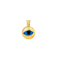 CZ Bright Blue Evil Eye Necklace in 9ct Gold product