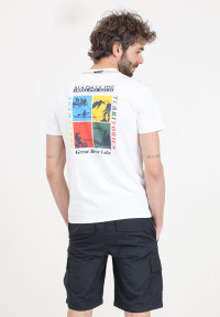 T-shirt da uomo bianca con stampa S-gras product