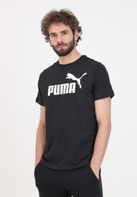 T-shirt da uomo nera essentials logo product