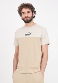 T-shirt da uomo Ess+ block tee beige chiaro e scuro product