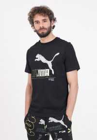 T-shirt da uomo nera Brand love Graphic product