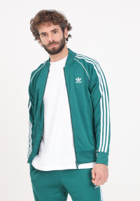 Felpa da uomo bianca e verde Track jacket Adicolor classics sst product