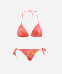 Bahamas Bag bikini triangolo stampa Tropical Rosso Corallo product