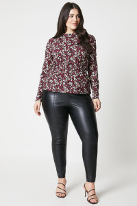 Womens Curve High Neck Long Sleeve Top product