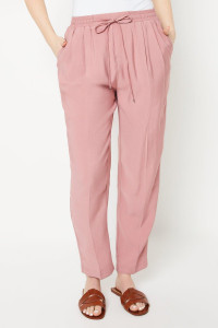 Womens Pull On Tie Waist Tapered Trouser product
