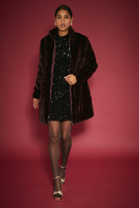 Womens Longline Zip Through Faux Fur Coat product
