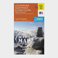 Explorer Active Ol53 Lochnagar, Glen Muick & Glen Clova Map With Digital Version - product