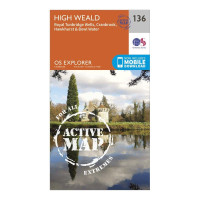Explorer Active 136 High Weald & Royal Tunbridge Wells Map With Digital Version - Yellow, Yellow product