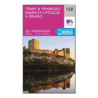 Landranger 158 Tenby & Pembroke Map With Digital Version - Pink, Pink product