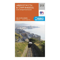 Explorer 213 Aberystwyth & Cwn Rheidol Map With Digital Version - Orange, Orange product