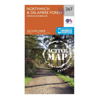 Explorer Active 267 Northwich & Delamere Forest Map With Digital Version - Orange, Orange product