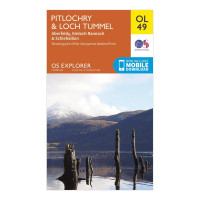Explorer Ol49 Pitlochry & Loch Tummel Map With Digital Version - Green, Green product