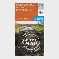 Explorer Active 276 Bolton, Wigan & Warrington Map With Digital Version - Orange, Orange product