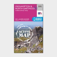 Landranger Active 191 Okehampton & North Dartmoor Map With Digital Version - Pink, Pink product