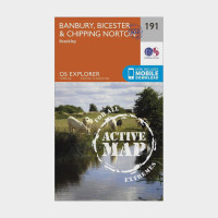 Explorer Active 191 Banbury, Bicester & Chipping Norton Map With Digital Version - Orange, Orange product
