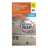 Explorer Active Ol35 North Pembrokeshire Map With Digital Version - Orange, Orange product