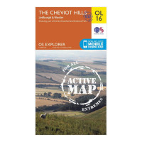 Explorer Active Ol16 The Cheviot Hills Map With Digital Version - Orange, Orange product