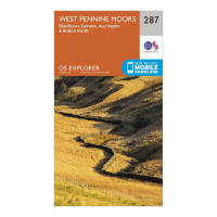 Explorer 287 West Pennine Moors, Blackburn, Darwen & Accrington Map With Digital Version - Yellow, Yellow product