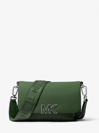 MK Sac à bandoulière Hudson en cuir texturé - Vert - Michael Kors product