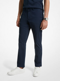 MK Pantalon chino coupe slim en mélange de coton - Bleu - Michael Kors product