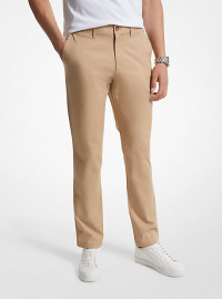 MK Pantalon chino coupe slim en mélange de coton - Naturel - Michael Kors product