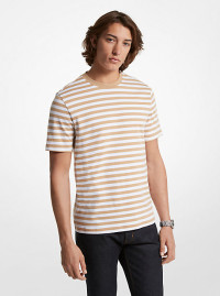 MK T-shirt en coton Pima à rayures - Naturel - Michael Kors product