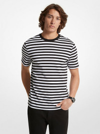 MK T-shirt en coton Pima à rayures - Noir - Michael Kors product