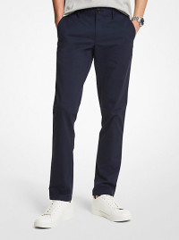 MK Pantalon chino en mélange de coton coupe slim - Bleu - Michael Kors product