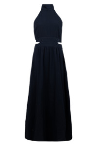 Halter mousseline jurk Cadiz  zwart product