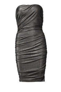 Strapless jurk met lurex Mimi  zwart product