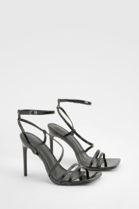 Strappy Asymmetric Heels - Black - 6 product