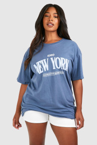 Plus New York 1989 Printed T-Shirt - Blue - 16 product