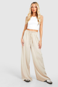 Tall Woven Wide Leg Trousers - Beige - 14 product