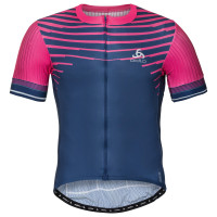Odlo Maillot de cyclisme zippé à manches courtes Zeroweight Ceramicool Pro pour homme, S, bleu product