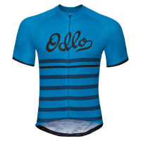 Odlo Maillot Cycle zippé à manches courtes Fujin Print pour homme, S, bleu product