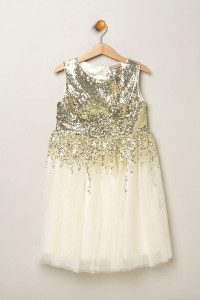 Sequin Twist Bow Waterfall Dress product