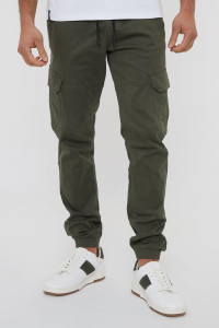 'Belfast' Cotton Jogger Style Cargo Trousers With Stretch product