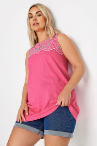 Broderie Anglaise Detail Vest Top product