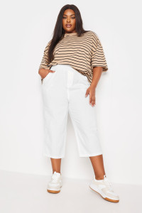 Elasticated Cool Cotton Cropped Trousers product