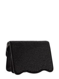 Palm Angels Schoudertassen - Palm Shoulder Bag With All-Over Crystal Embellishm in zwart product