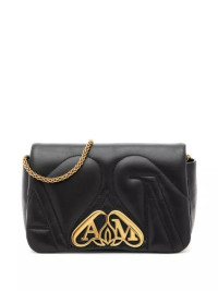 Alexander McQueen Shoppers - The Seal Mini Black Bag in zwart product