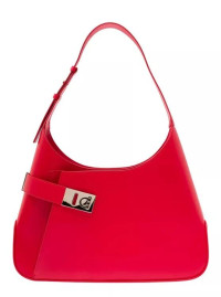 Salvatore Ferragamo Schoudertassen - Red Hobo Shoulder Bag With Asymmetric Pocket And G in rood product