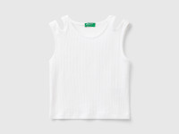 Benetton, Canotta Cut Out A Costine, Bianco, Bambini product