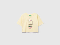 Benetton, T-shirt Cropped ©peanuts, Vaniglia, Bambini product