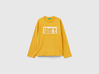 Benetton, T-shirt Con Stampa In Caldo Cotone, Giallo, Bambini product