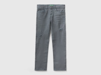 Benetton, Jeans Stretch Con Rotture, Grigio Scuro, Bambini product