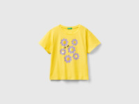 Benetton, T-shirt Manica Corta Con Stampa, Giallo, Bambini product