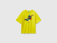 Benetton, T-shirt Girocollo Con Stampa, Giallo, Bambini product